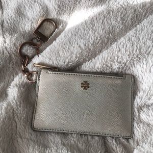 Tory Burch Robinson Card Case Pouch & Key Fob